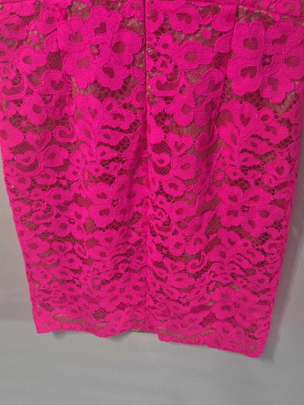 Trina Turk Parry Bright Pink Lace Halter Sheath Dress - Picture 6 of 10